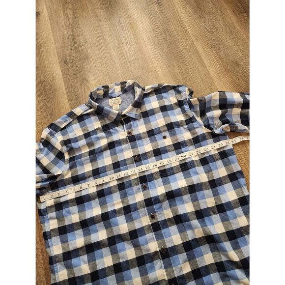 L.L. Bean mens XL performance plaid flannel shirt button up chest pocket LS - Picture 4 of 7